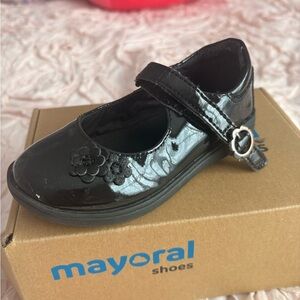 Mayoral Glossy Black Kids Dress Shoes